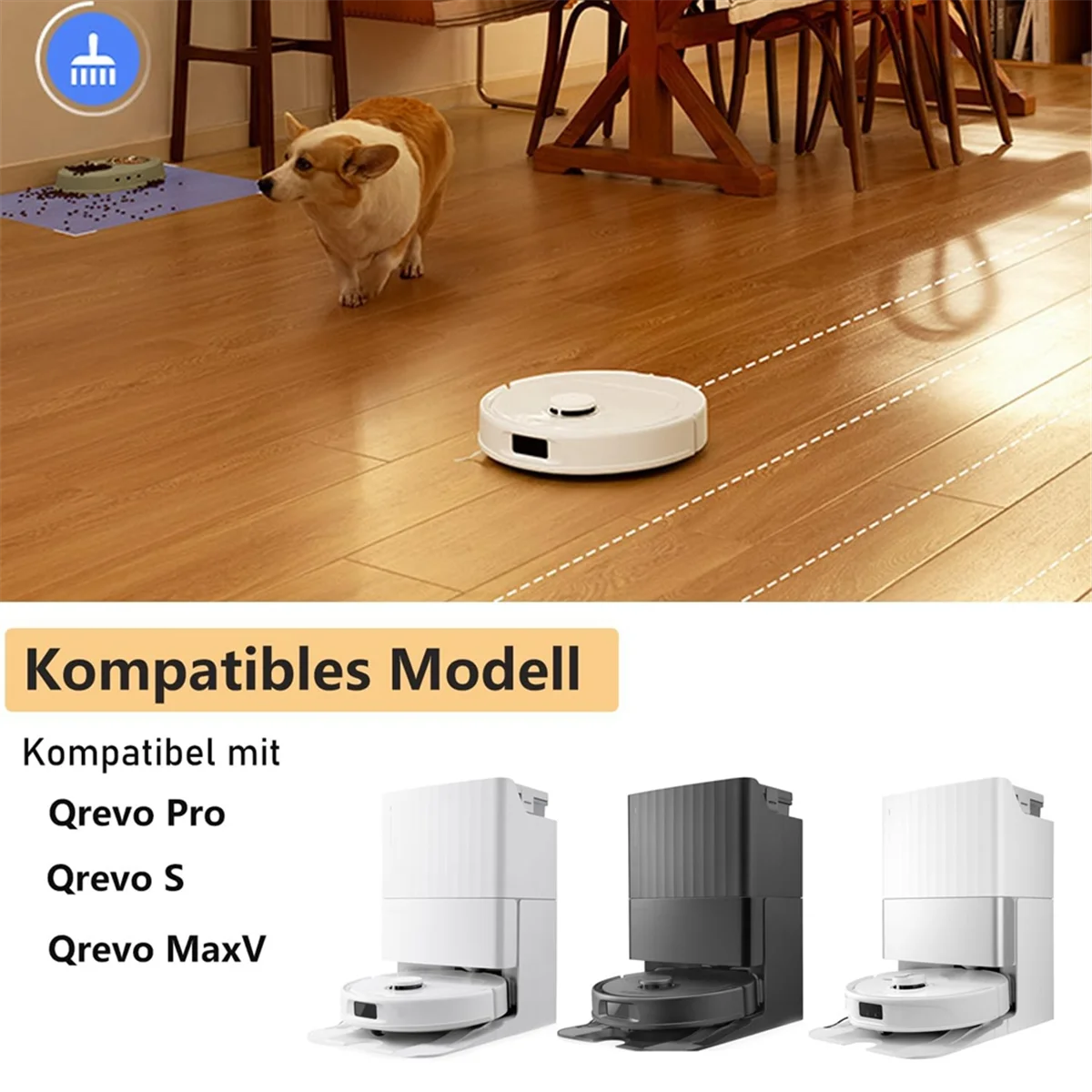 FZFZ Qrevo S/QRevo Pro/QRevo MaxV 메인 사이드 브러시 Hepa 필터 걸레 천 먼지 봉투 로봇 진공 청소기 부품