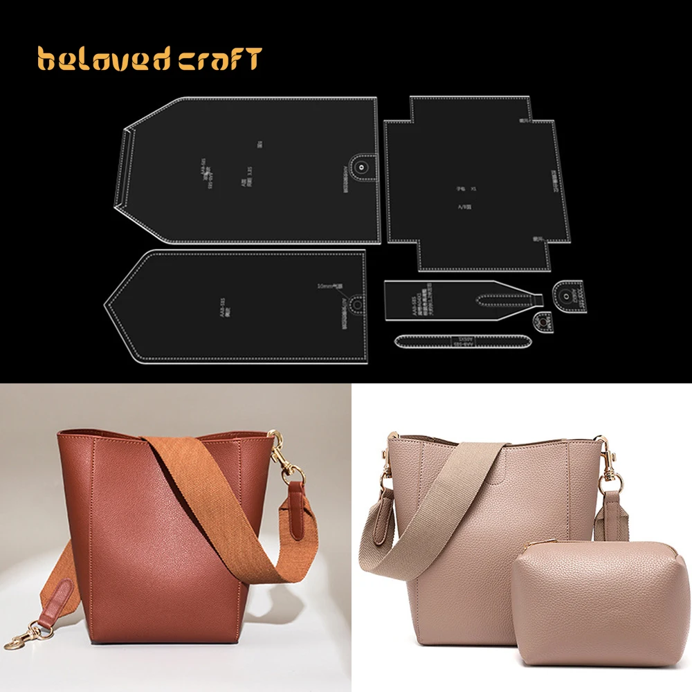 

BelovedCraft Leather Bag Pattern Making with Acrylic Templates for Bucket Bag, Crossbody Bag, Leather Bag, Shoulder Bag