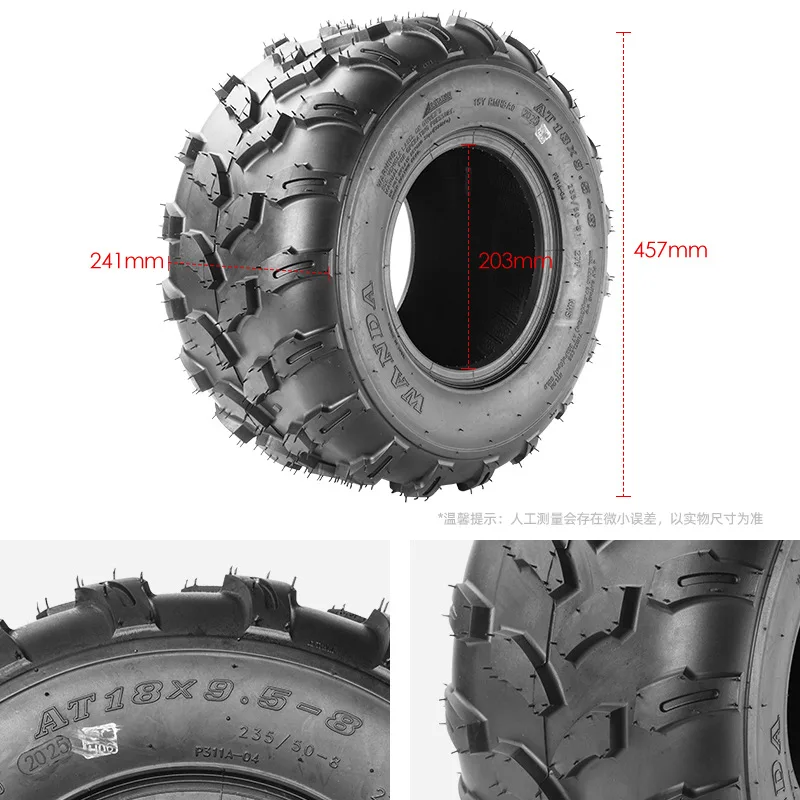 18x9.5-8 All Terrain Tubeless Tires 8 Inch Heavy Duty vacuum tire for ATV Golf Cart Dune Buggy Go Kart Patrol Vehicle