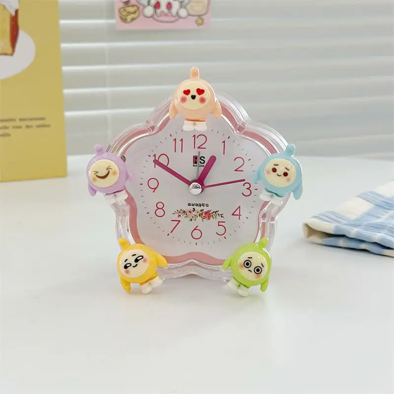 Cute Cinnamoroll My Melody Clock Kawaii Anime Electronic Accessories Desktop Decor Kids Student Alarm Clock New Toys Girl Gifts