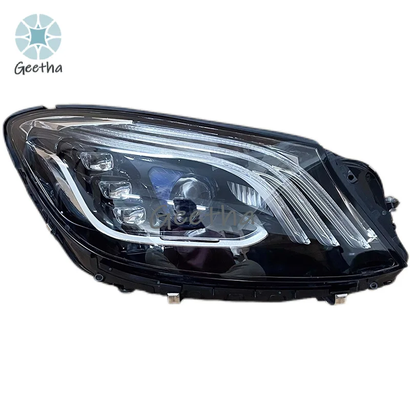 For S-Class W222 W221  Car Headlight Geometric Beam LED Headlights 12V Modified Upgrade