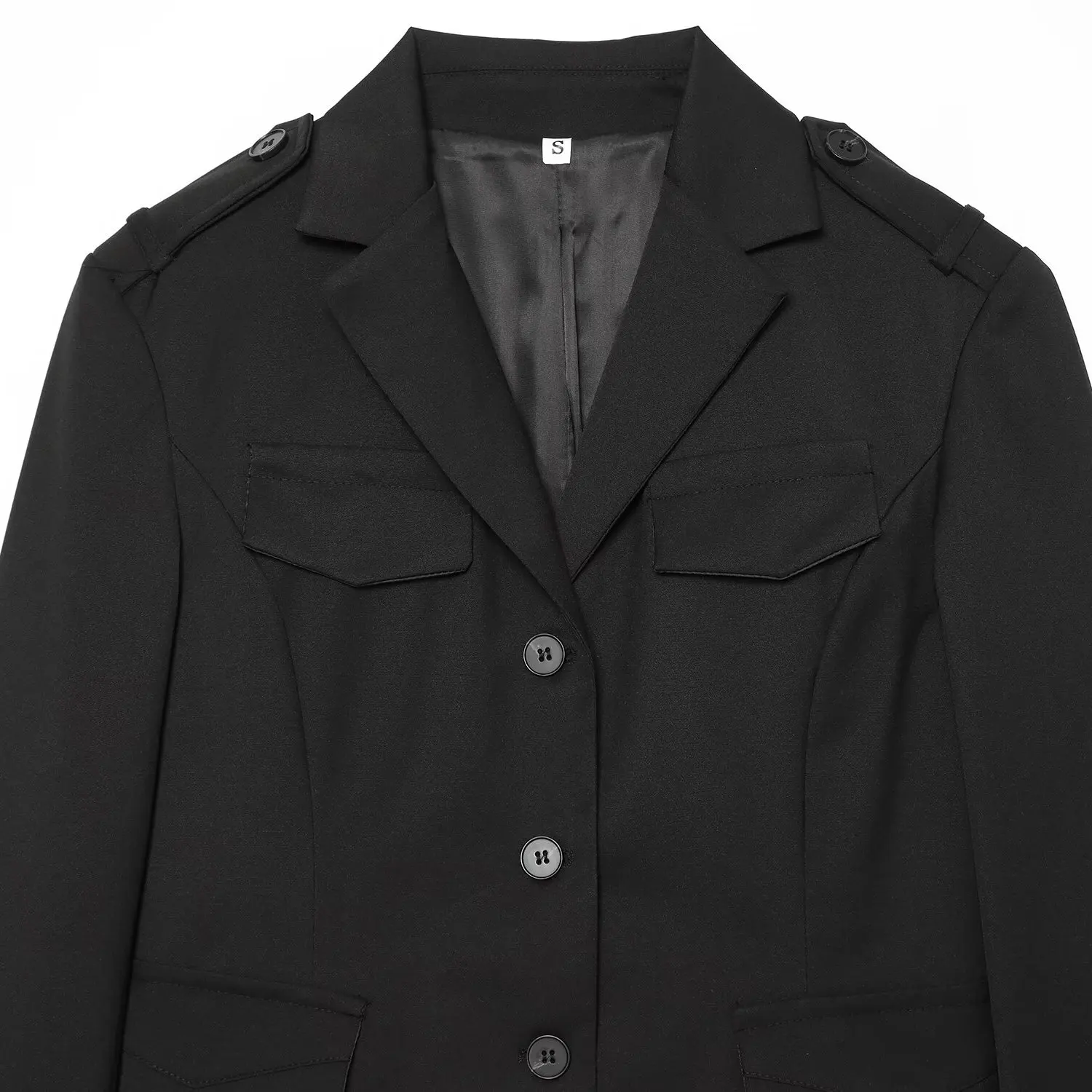 KASLEAD Women's Short Tailored Coat Stand Collar Button up Long Sleeve Polyester Fiber Fashionable Versatile Style 2026 Autum...