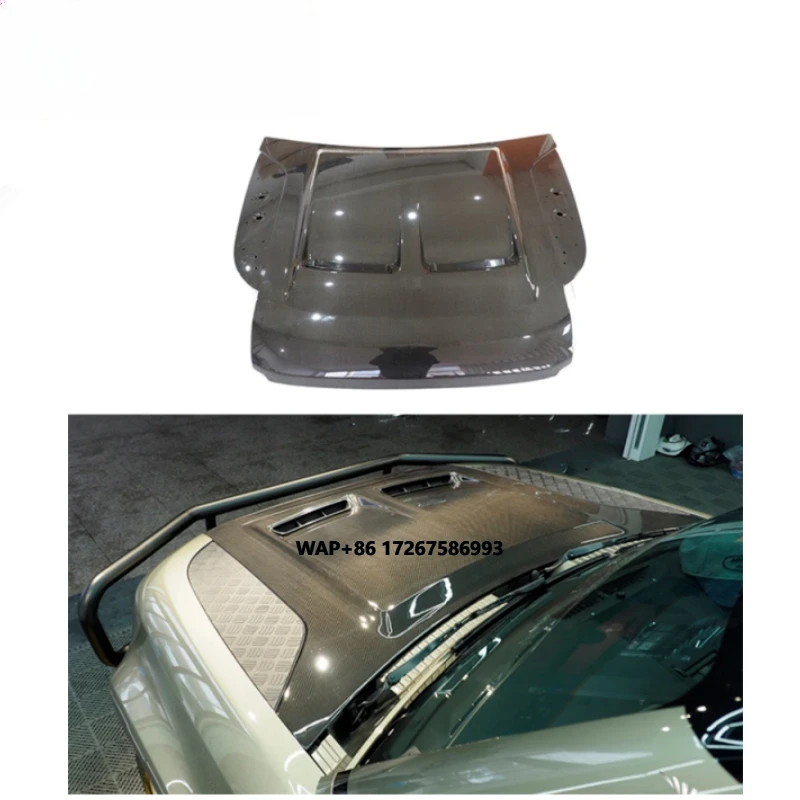 

High Quality Carbon Fiber & Aluminum Alloy Defener Engine Hood 2020Year up for Defender 110 Front Bonnet Cover