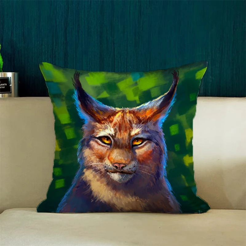 Cover for Pillow Covers Decorative Luxury Cushion Cover Spanish National Treasures Iberian Lynx Home Decor Bed Pillowcases Cases