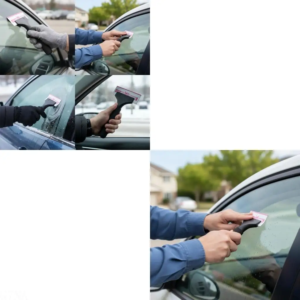 G7NA Professional Car Window Film Squeegee Aluminum Alloy High Efficiency Bubble Remover for Auto Tinting and Office Home Use