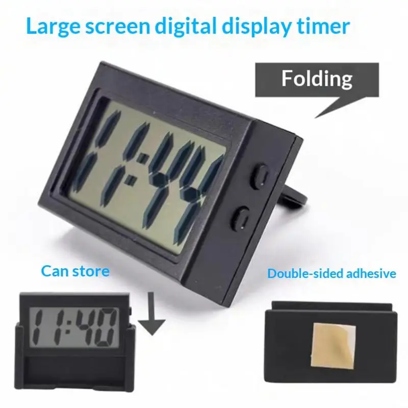 Mini Digital Clock Large Screen Car Dashboard Electronic Clock