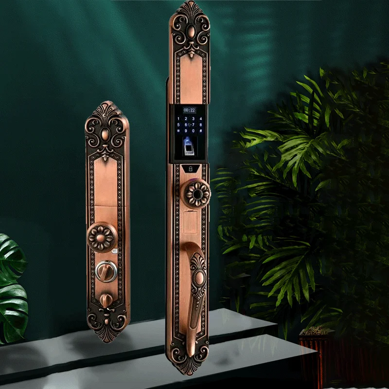 RFID  Door Lock Keyless Tuya Wifi Fingerprint  Digital Smart Nfc Metal Card Lock with Camera Biometric