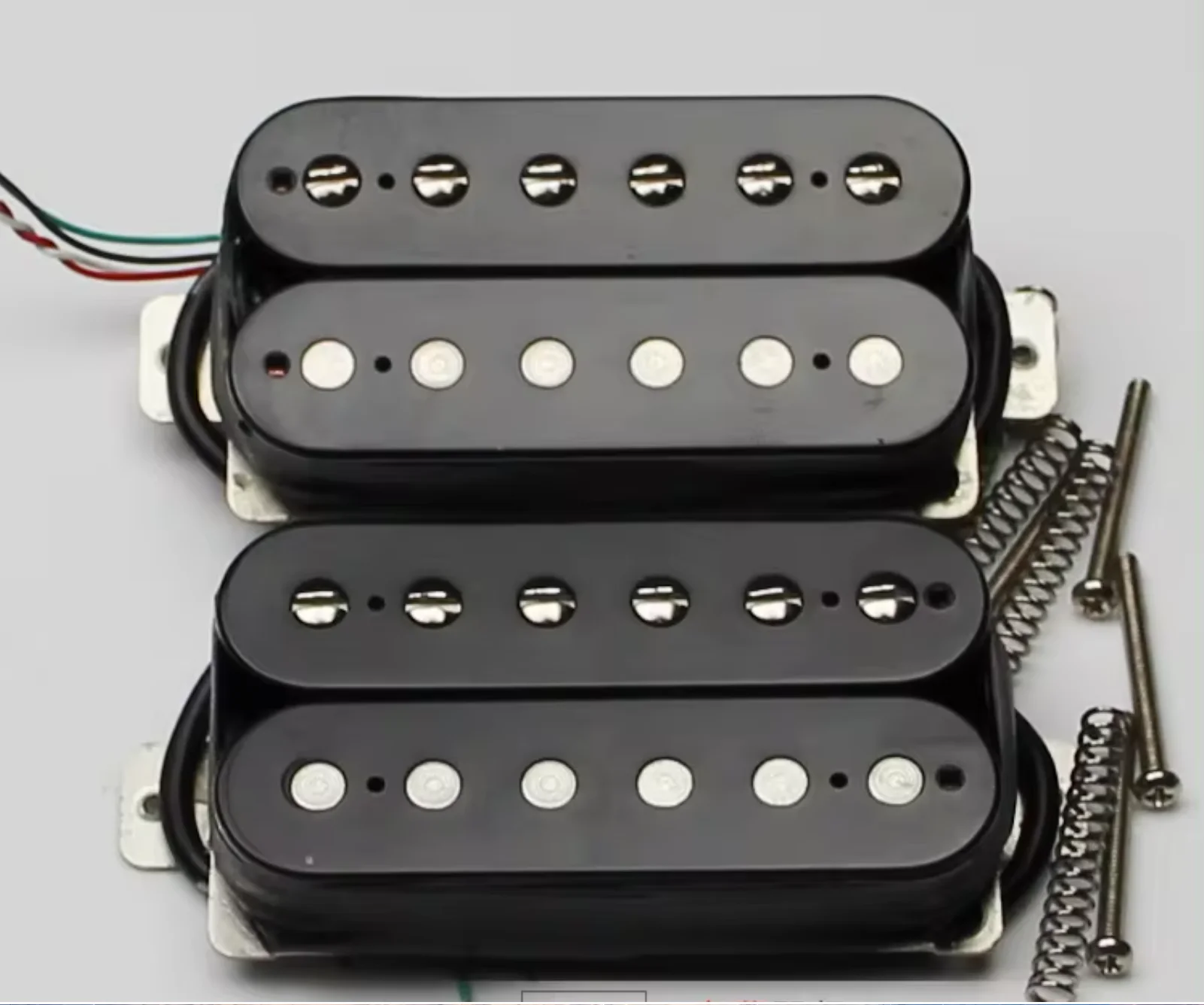 Electric guitar pickup, double row double coil pickup, open pickup, five wire switchable single