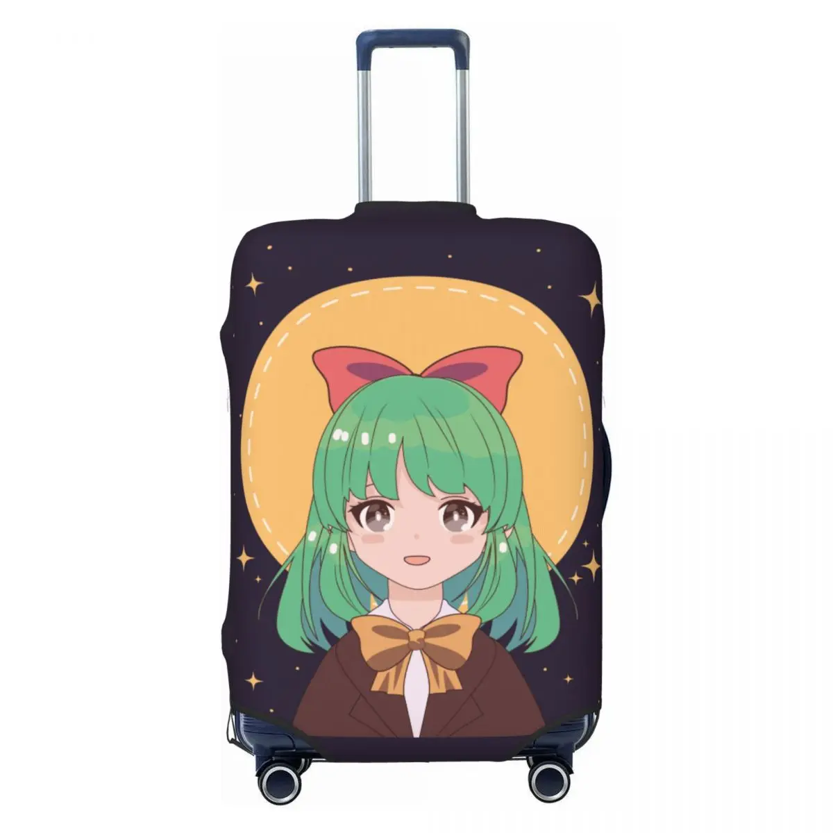 Anime Girl Suitcase Cover Cute Strectch Travel Protection Luggage Accesories Flight Christmas Gift