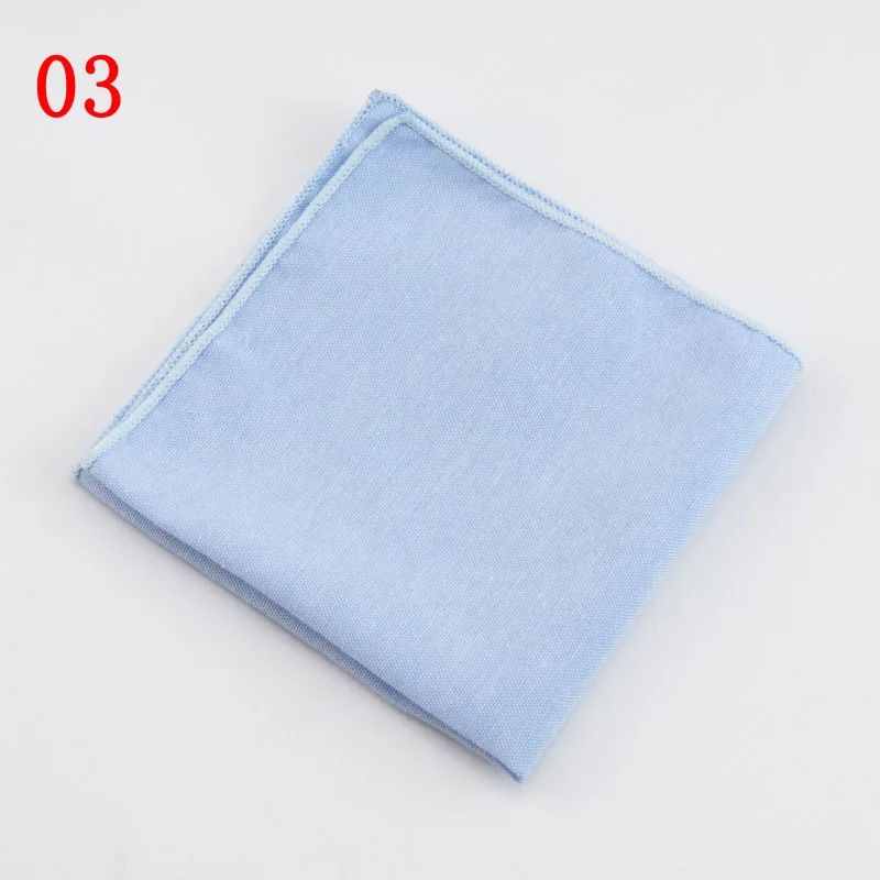 NEW Cotton Hanky Monochrome Pocket Towel Square Men's Suit Accessories Candy Solid Colors Pocket Cloth Manufacturers Wholesale