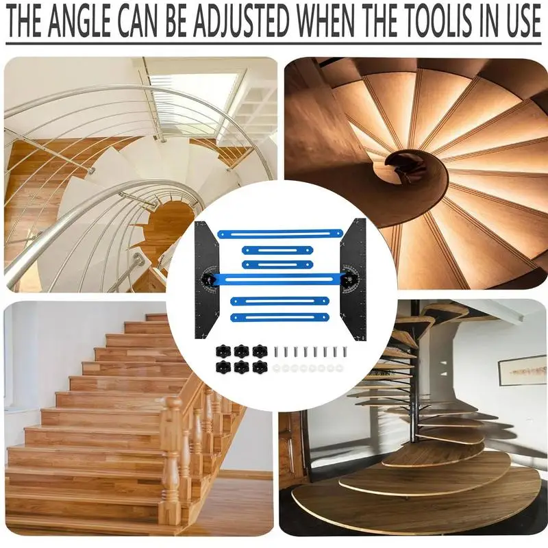 Strumento modello battistrada per scale Strumento per tracciare scaffale regolabile Utilizza facilmente lo strumento per misurare la maschera per