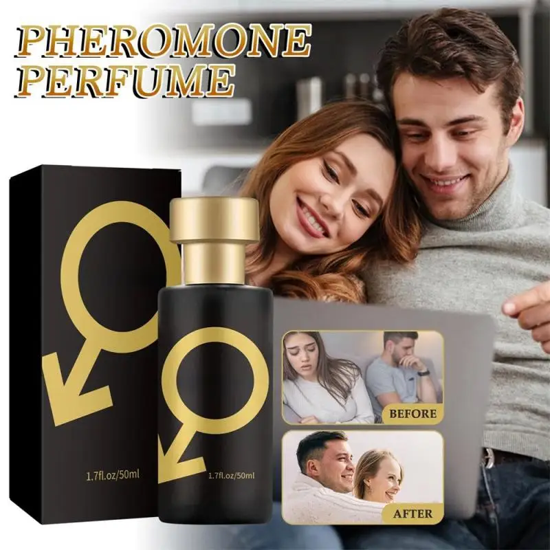 2 Stuks 50/30 Ml Sex Geur Rollende Bal Gouden Lokken Feromoon Parfum Dating Flirten Parfum Blijvende Geur olie Sfeer