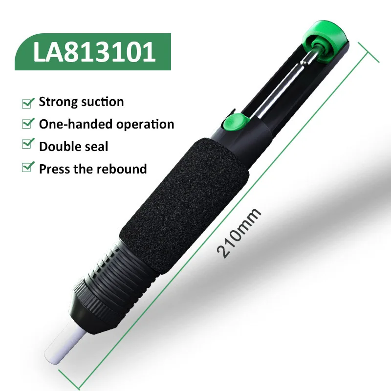 LAOA ABS Krachtige Soldeer Sucker Handmatig Antisliphandvat Dubbele ring soldeerzuiger Vacuüm Soldeerbout Desoldeerpistool