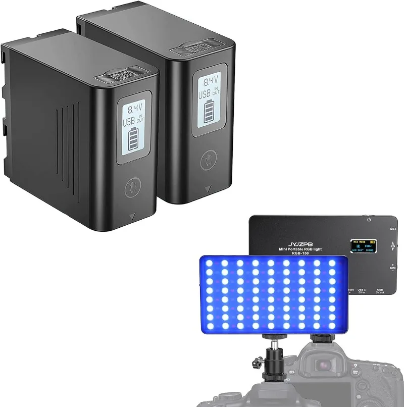 Akumulator do aparatu 6600mAh NP-F980L do Sony CCD-TR1 CCD-TR200 CCD-TR300 z wyjściem USB i wyświetlaczem LCD, akumulator wielokrotnego ładowania