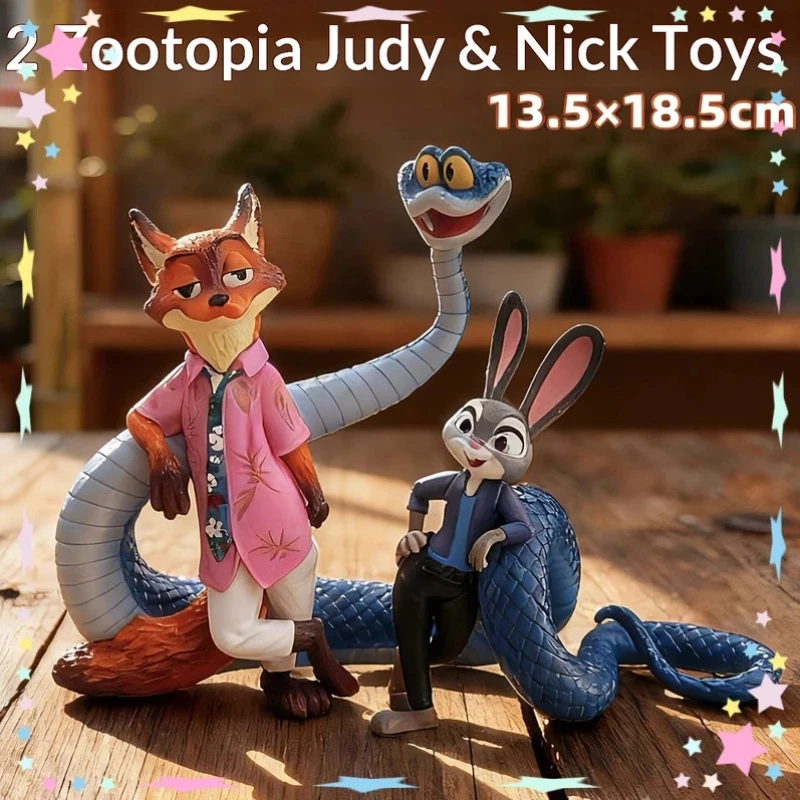 

Zootopia 2 Movie Toys Action Figure Collectible Model Dolls Judy Fox Gary Snake Animal City Figures Gifts For Kids And Fans