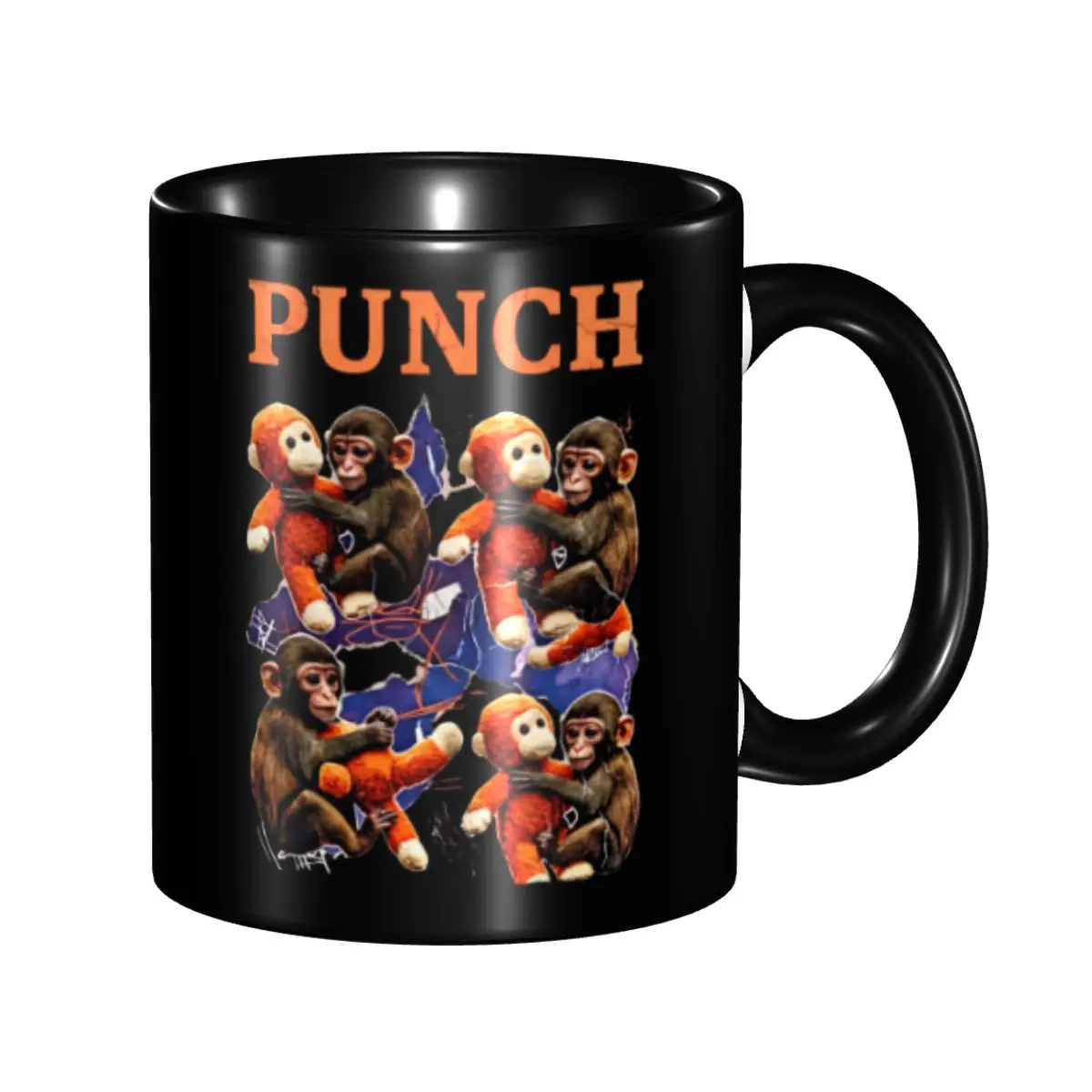 

Monkey Punch Baby Monkey Holding Toy Coffee Mugs Kawaii Tea Cups For Home
