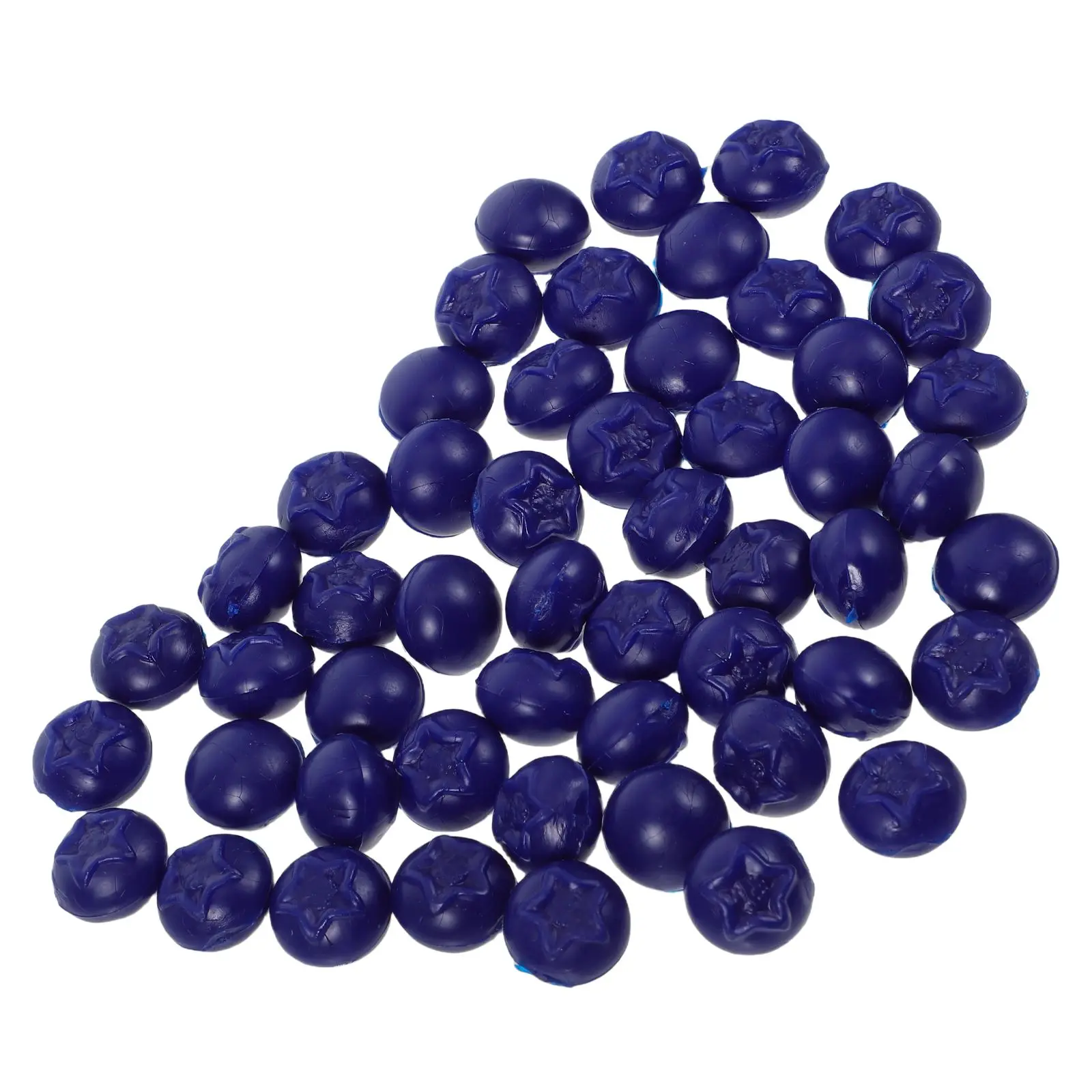 50 Pcs Simulated Resin Blueberries Artificial Fruits Lifelike Decor Accessories for Home Craft Bowls Fillers Photography Props