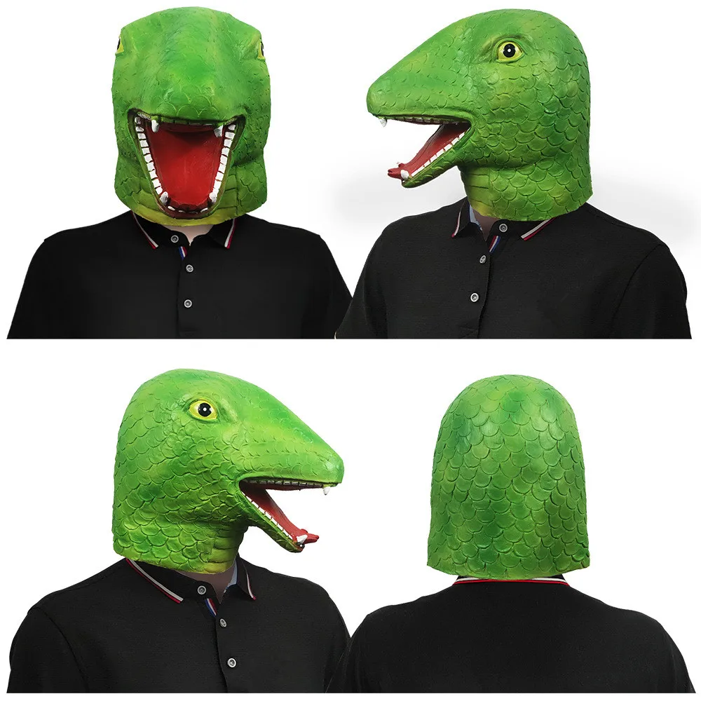 Lustige Maskerade-Maske Schlangenkopfbedeckung für Tierpartys, Cosplay, Karneval und Festivals – Detail 3