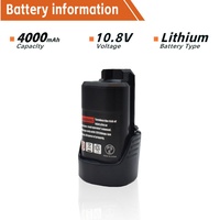 10.8V 4.0Ah Electric Drill Rechargeable Li-ion Battery For BOSCH Electric Screwdriver Power Tools