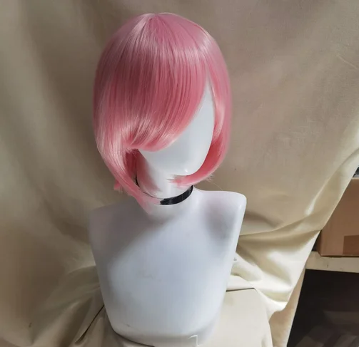 Short Straight Pink Wigs for Cosplay Haikyuu Costume Men Short Anime Haruno Sakura Soft Party Hair Wigs