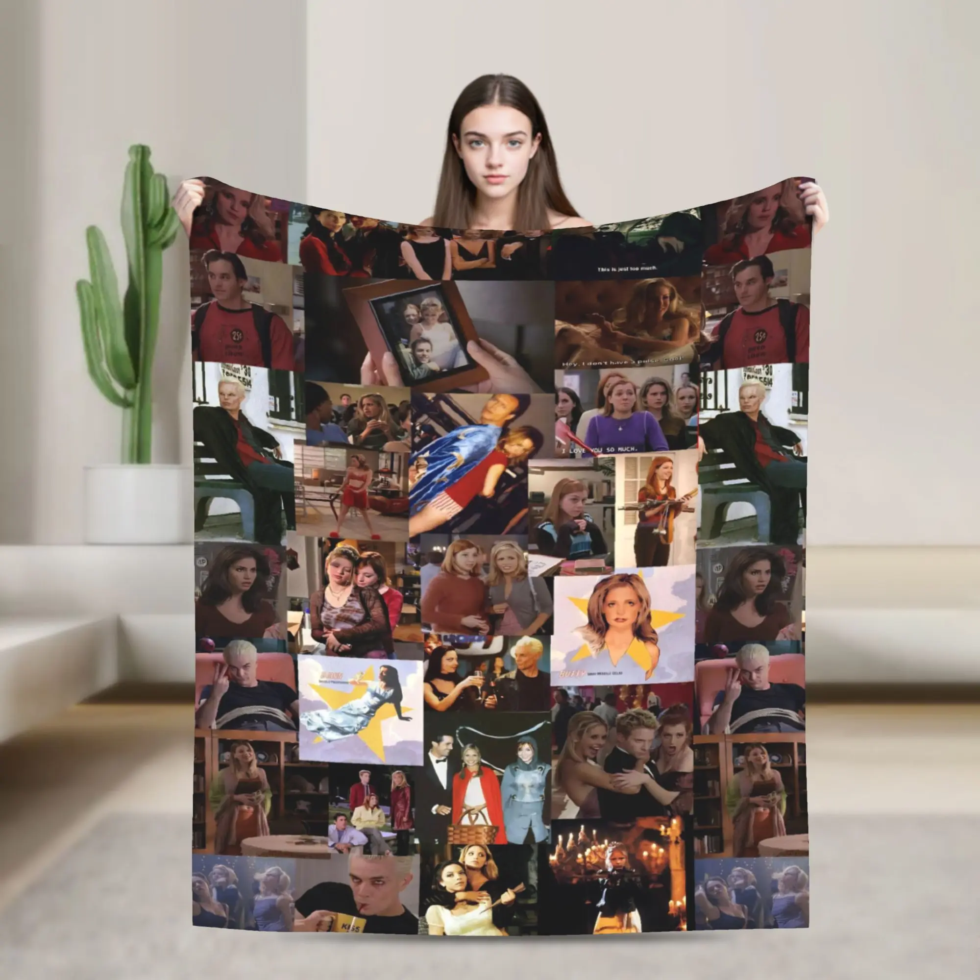 Buffy the Vampire Slayer Movie Blankets  Fleece Throw Blankets Summer Air Conditioning Decoration Soft Warm Bedspreads