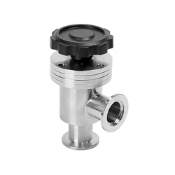 Sanitary High Vacuum L-type Flapper Valve - SUS304 Stainless Steel Manual KF16/KF25/KF40/KF50 Gas Safety Industrial Lab Use