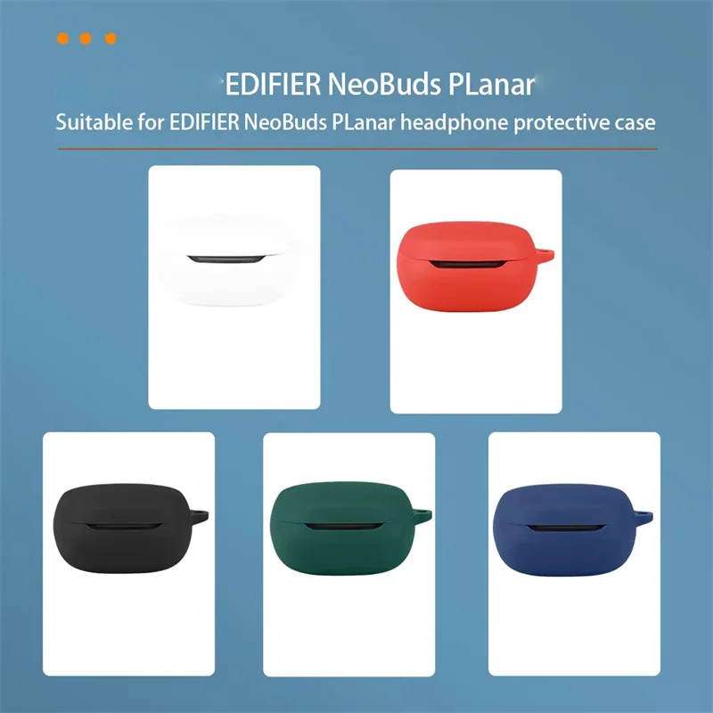 

For EDIFIER NeoBuds Planar Case Silicone Solid Color Shockproof Earphone Accessories Protector For EDIFIER NeoBuds Planar Cover