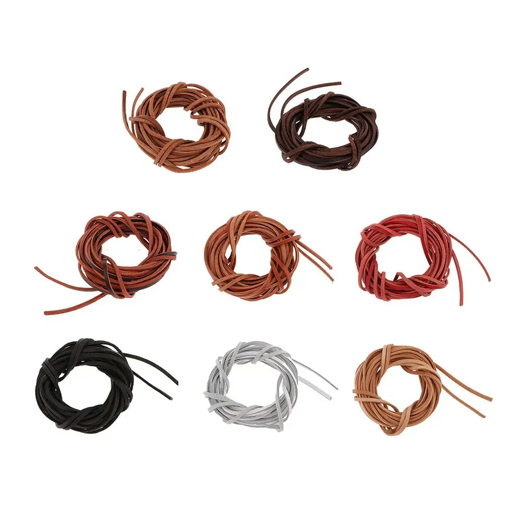 3 Meters 3mm Artificial Leather Cord Flat Thread String Jewelry Bracelet