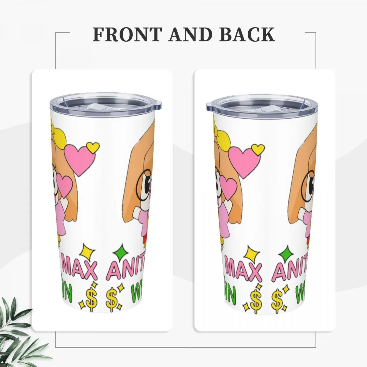 Anita Max Wynn Funny Meme Insulated Tumbler with Lid Hip Hop Vacuum Thermal Mug Outdoor Travel Hot Cold Drinks Cups 20oz