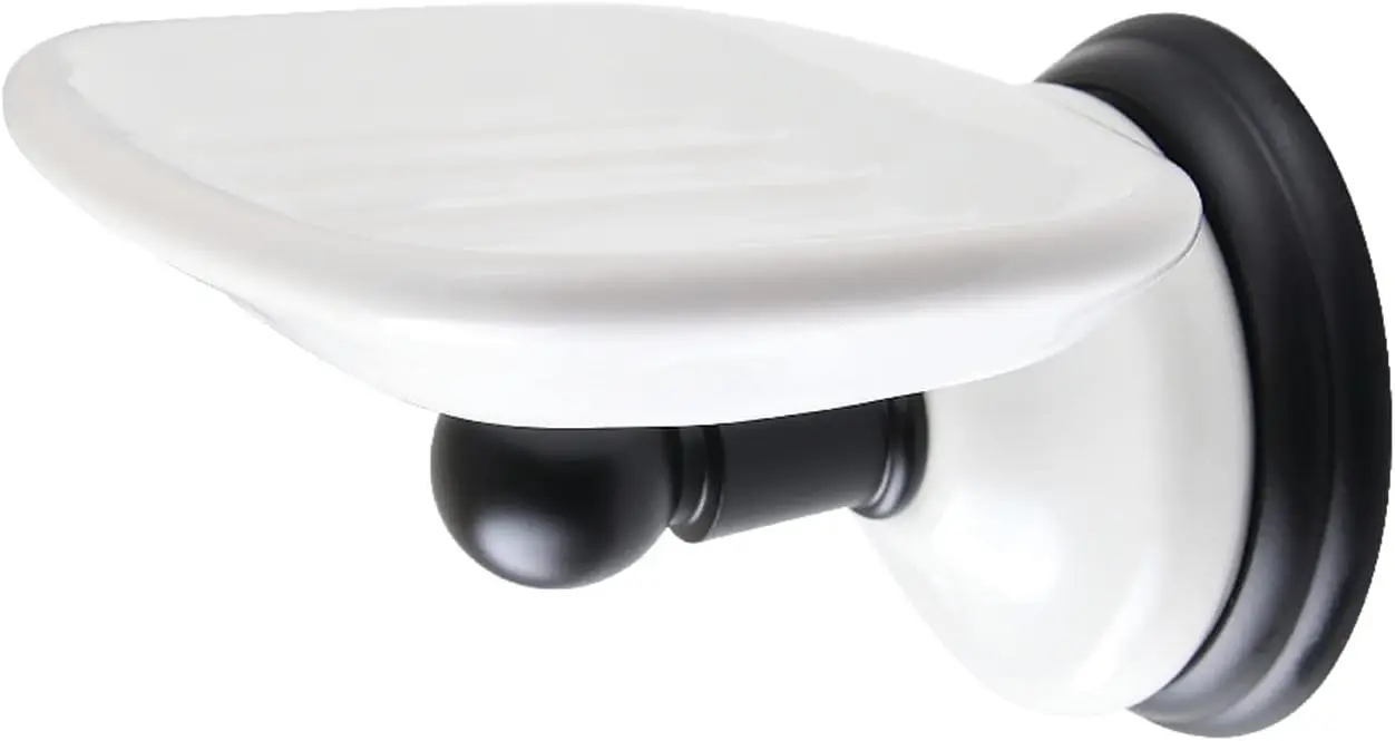 

BA1115MB Victorian Wall-Mount Soap Dish Holder, Matte Black 5.38 x 4.44 x 2.75
