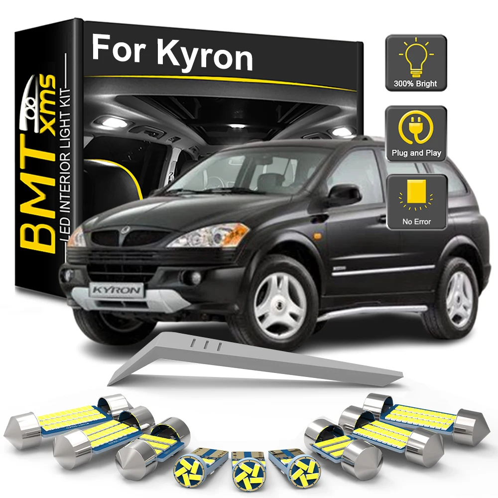 BMTxms 10 шт. для Ssangyong Kyron 2006 2007 2008 2009 2010 2011 2012 2013 2014 2015 автомобильный светодиодный комплект внутреннего освещения купольная лампа багажника