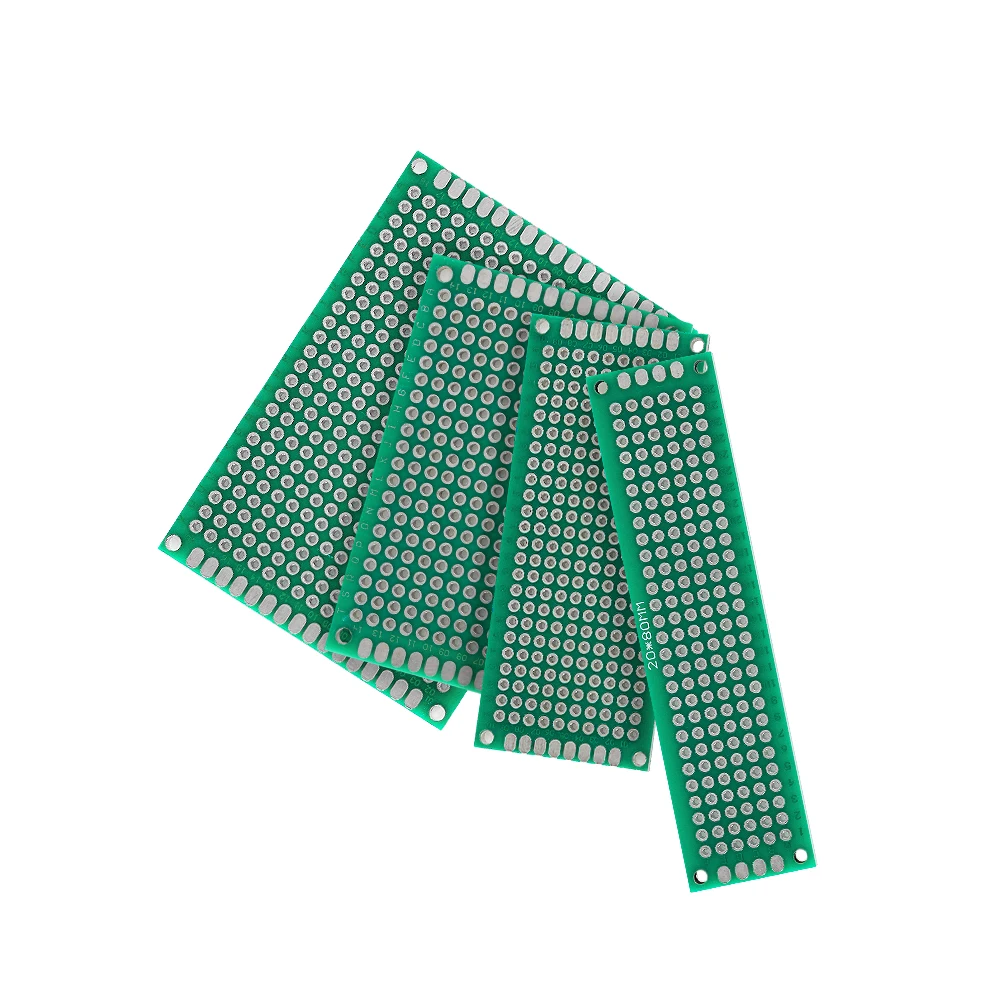 Double-Sided PCB Prototyping Kit: 24pcs 2*8 3*7 4*6 5*7cm PCBs Boards Set in Assorted Sizes, Ideal for Diy Electronics Hobbyists