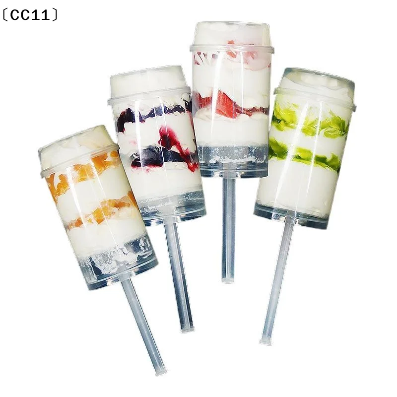 10pcs Pushable Cake Holders Diy Push Cake Mold Cylinder Shaped Cake Pusher Push Pops Plastic Containers With Lids 〔CC11〕 view 6