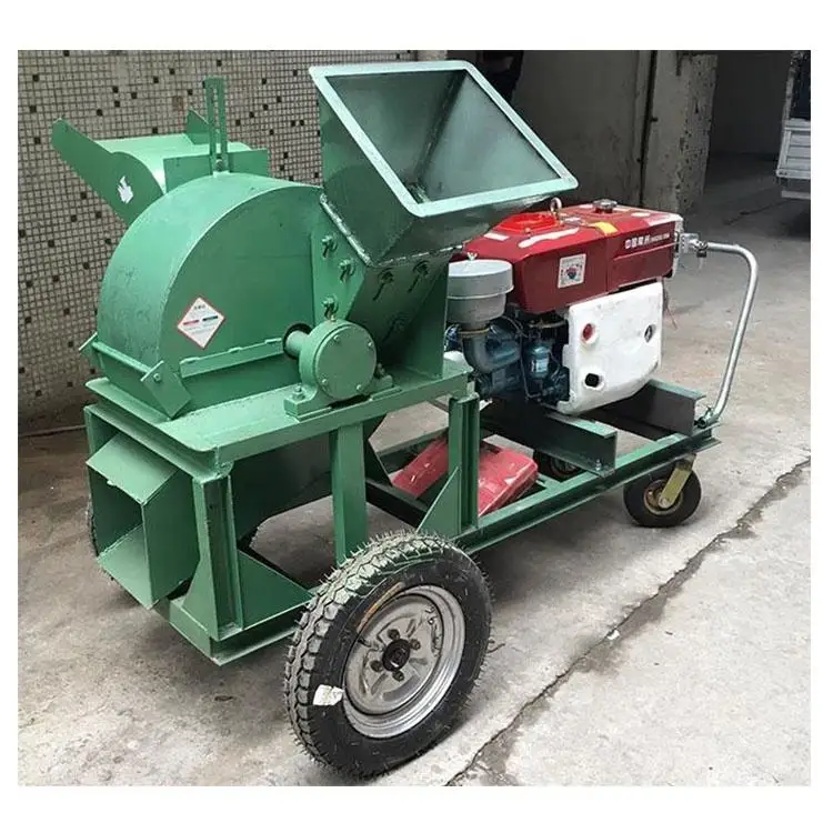 Diesel Agricultural Wood Crusher Mobile Diesel Wood Crushers Straw Leaves WOOD CHIPPER Machine
