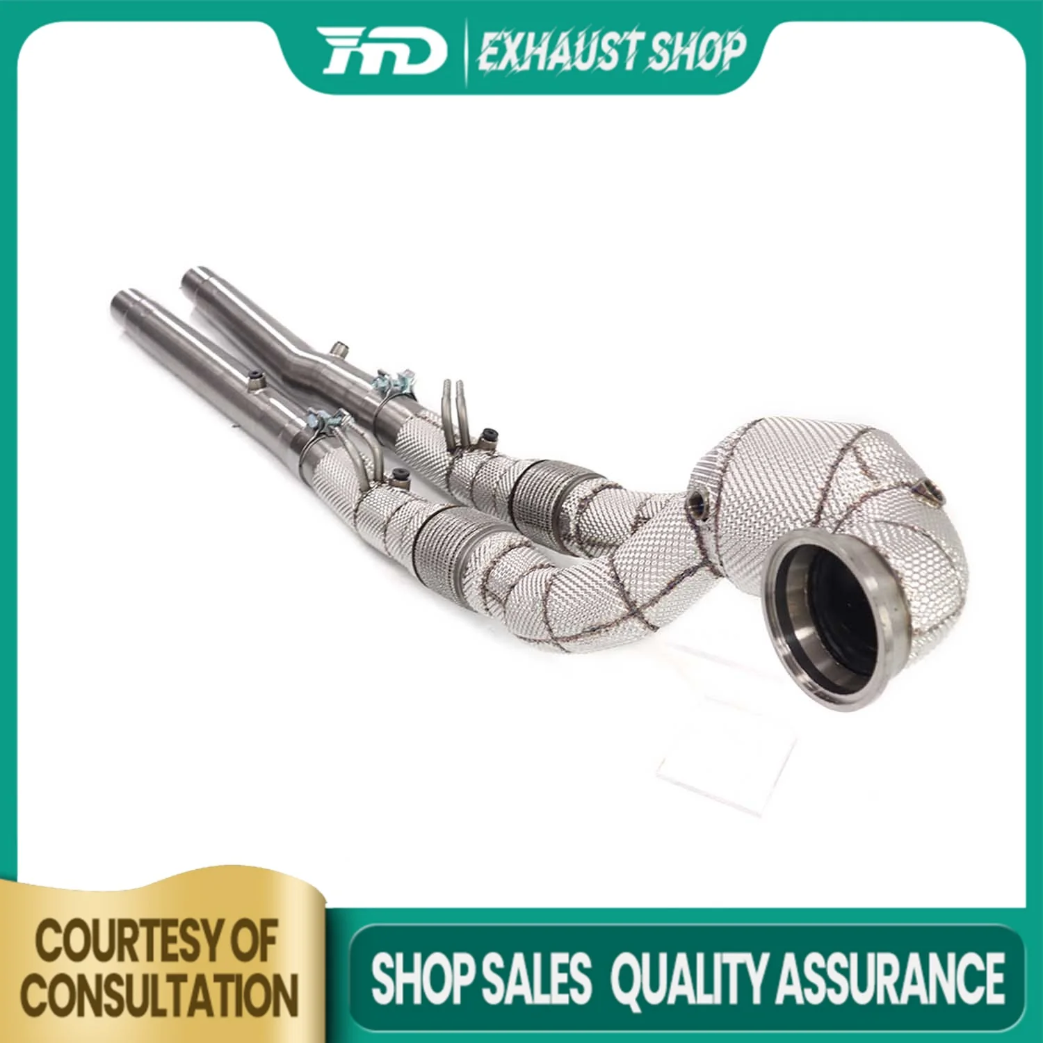

﻿ Customizable Downpipe For AUDI RS3 2.5T 8Y 24+ Stainless Steel Heat Shield Exhaust System Non-destructive Resonant Tube HMD