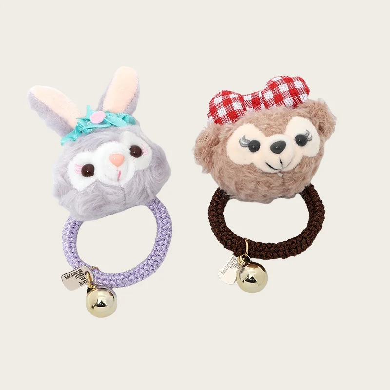 Disney Star Duffy Bear Autumn and Winter Plush Doll Cute Hair Band Girl Rabbit Headband Student Hair Accessories Rubber Band