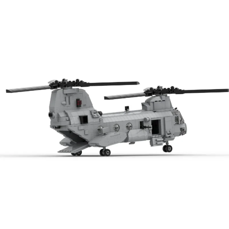 Moc Building Bricks Military Model CH-46 Sea Knight Helicopter Technology Modular Blocks Gifts Toys For Children DIY Assembly