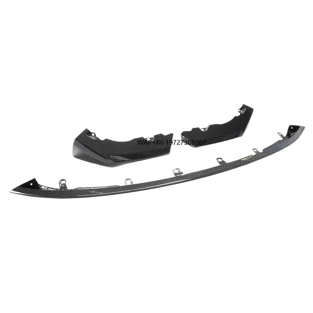 

G82 G80 Dry Carbon Fiber Front Lip CSL Style for M3 G80 G83 M4 Real Car Bumper Splitter Auto Body Kits 3 PCS