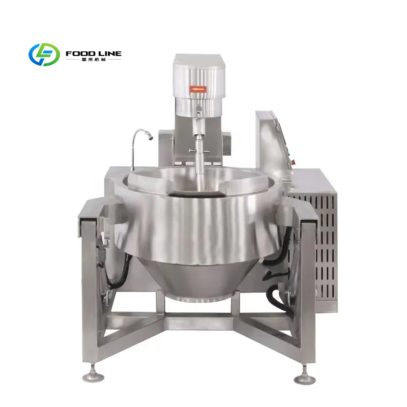 Customize Industrial Sauce Making Machine Steam Planetary Cooking Mixer