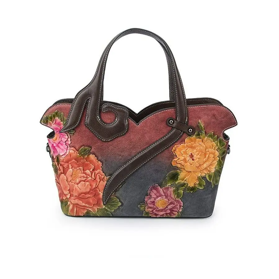 

Genuine Leather Women Purse Handbag Vintage Cowhide Tote Bag Ladies Shopping Shoulder Bag Crossbody Bag