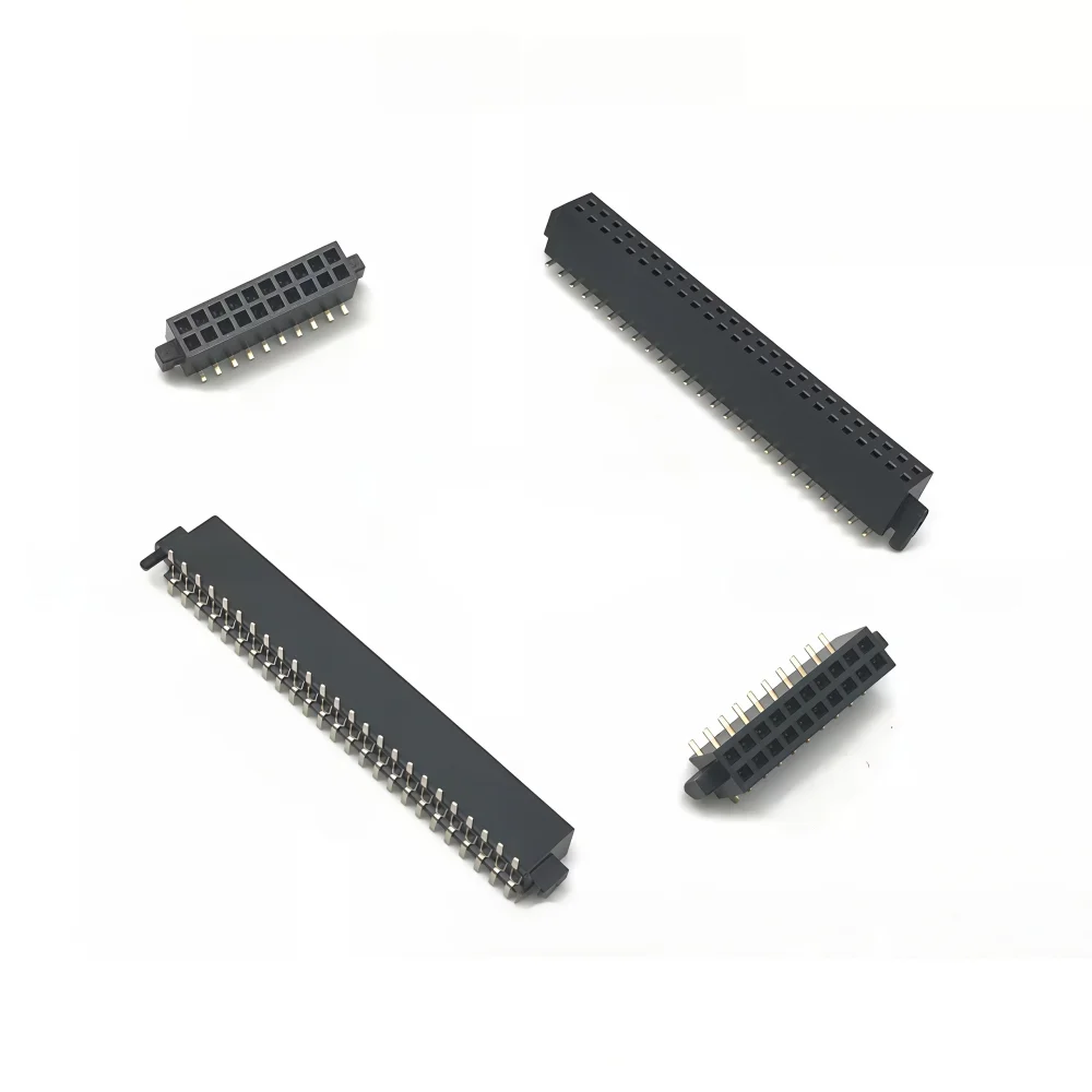 10PCS 1.27mm Double Row Female Socket 2*2/3/4/5/6/7/10/12/15/20/25/40/50P DC3 Female Socket Connector SMT With positioning post