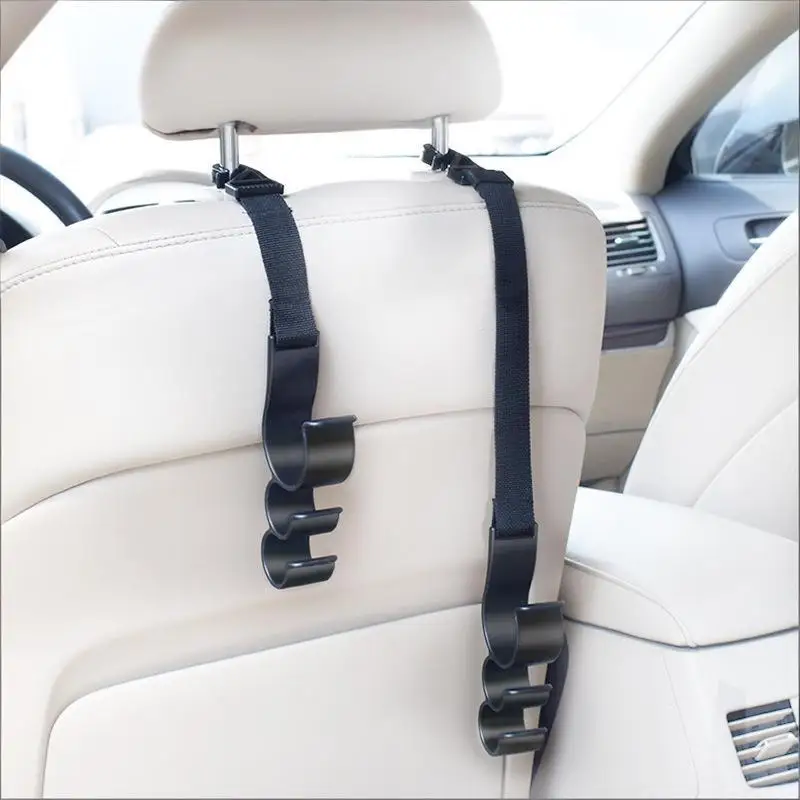 2 Car Rear Seat Hooks Multi-functional Umbrella Holder for Organized Car Backseats and Practicality