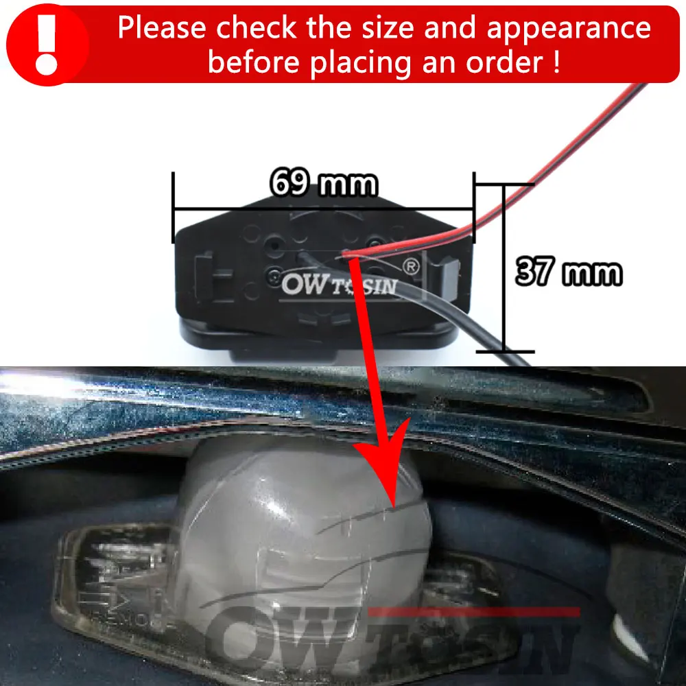 170 Degree AHD 1080P Vehicle Plate Car Rear View Camera For Honda Stepwgn MK4 2009 2010 2011 2012 2013 2014 Reverse Car Monitor