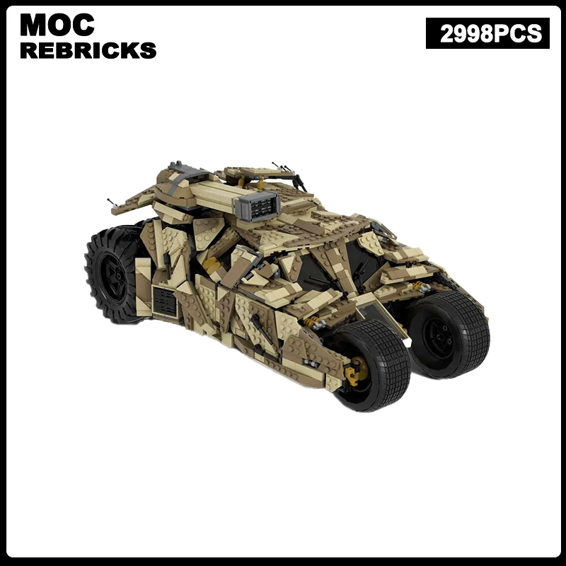 Science Fiction Film Series Camo  Bat Tumbler Chariot Building Assembly Blocks Model Bricks Display Creative Children Toy