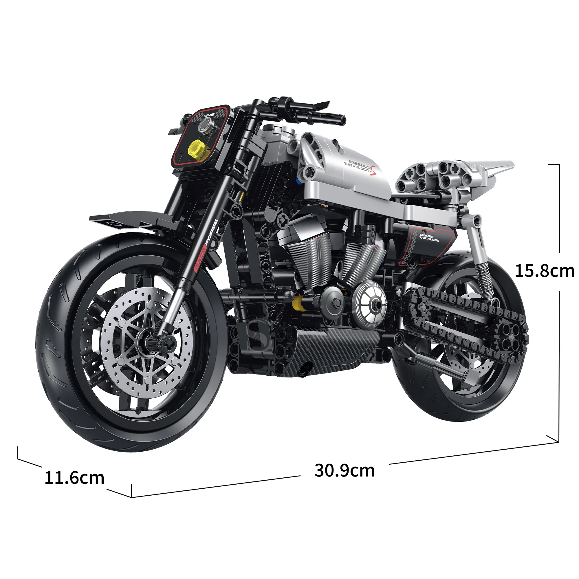 City Racer Bouwstenen Motorfiets MOC 533pcs 1:8 Technische Snelheid Sport Motor Bricks Speelgoed voor Kinderen Volwassenen Verjaardagscadeautjes