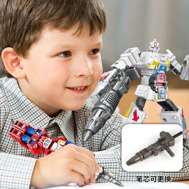 Super fajny robot transformujący 2w1 zabawka odkształcalny długopis obrotowy przegub Robot deformacja Model postaci zabawka dla dziecka