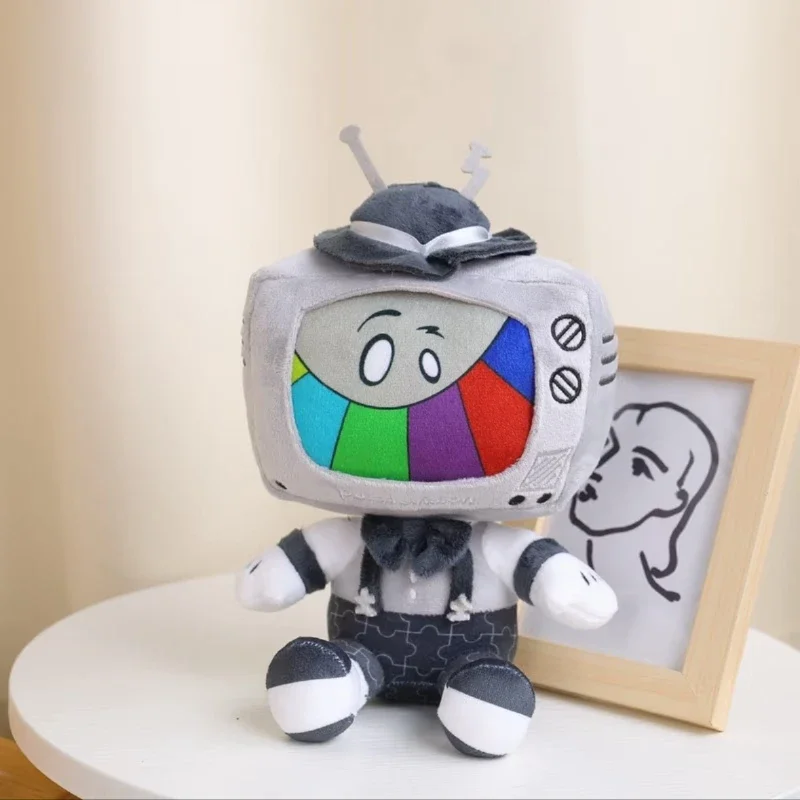 

35cm Q-version Stuffed Toy TV Plush Toy Cartoon Anime Soft Pillow Robot Doll Creative Children's Birthday Christmas Gift