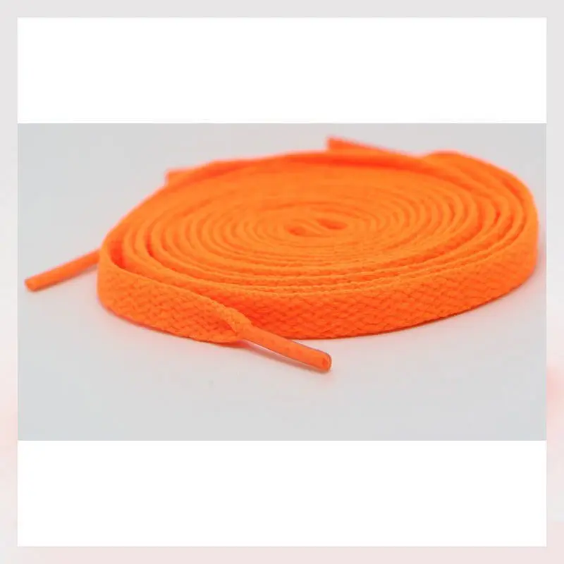 Orange (orange) color shoelaces flat canvas sports shoes basketball shoes shoelaces blue color for men and women.