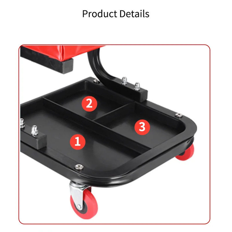 Car Machinery Workshop Tool tray Rolling Creeper Seat Universal Auto Repair Bench Heavy-duty ToolBracket Roller Cart Toolbox