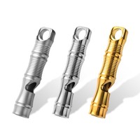 1pc 120 dB Titanium Alloy Whsitle Team Sports Comeption Training Dog Whistle with Necklace Gift Camping Survival EDC Tool